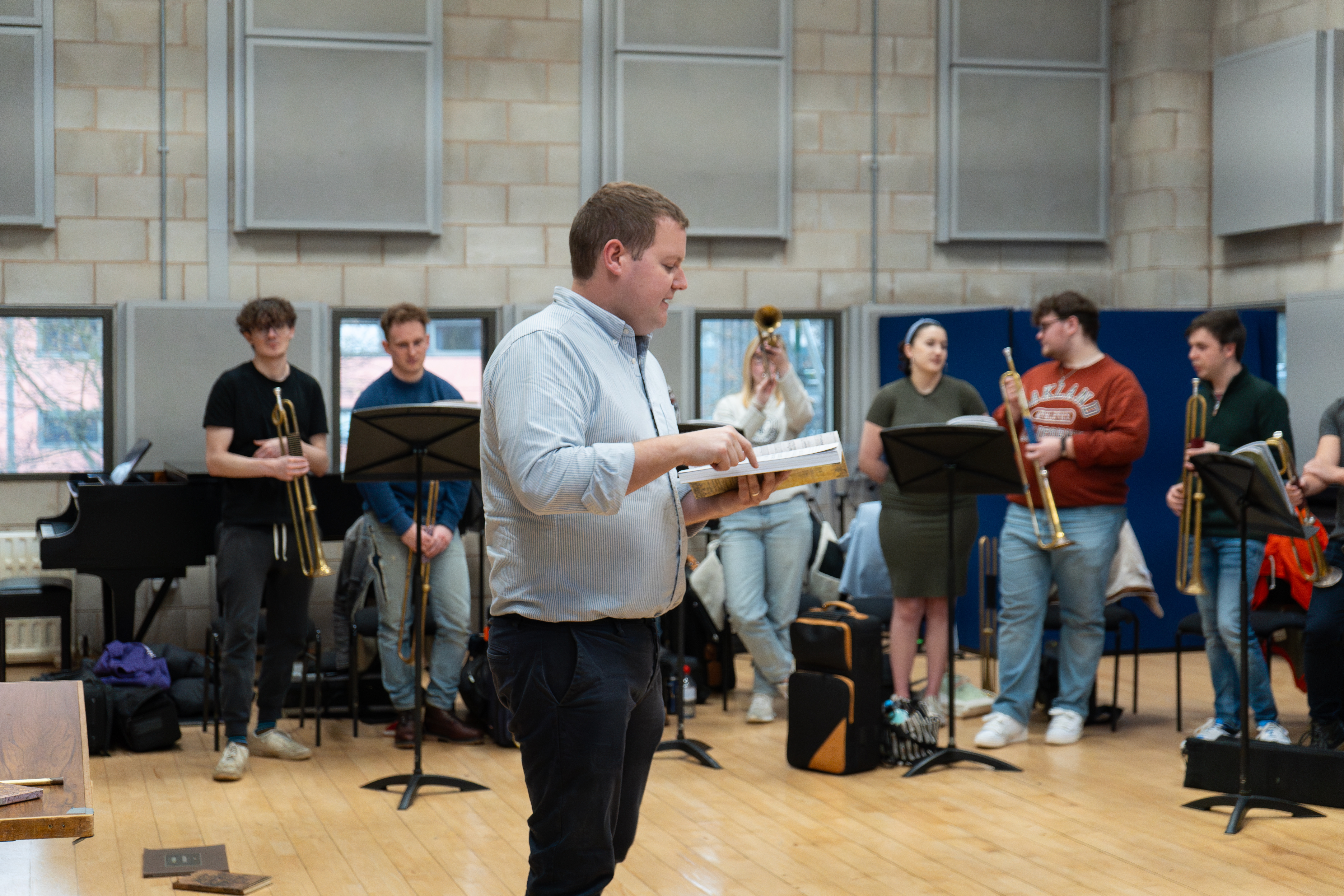 Russell Gilmour presents a masterclass on the subject of 'Just' Natural Trumpet at the RNCM